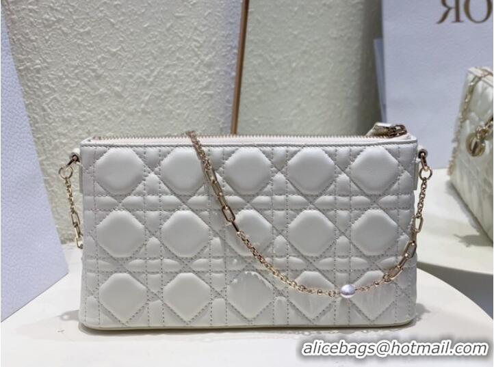 Buy Discount MISS DIOR MIDI MINI BAG white Cannage Lambskin S6006ONM