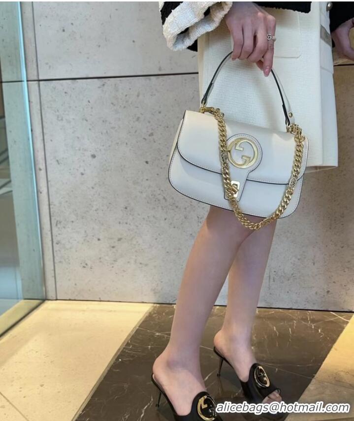 Promotional GUCCI BLONDIE SMALL TOP HANDLE BAG 735101 White