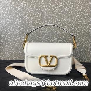 Big Discount VALENTINO Loco calfskin leather bag B0M98 White