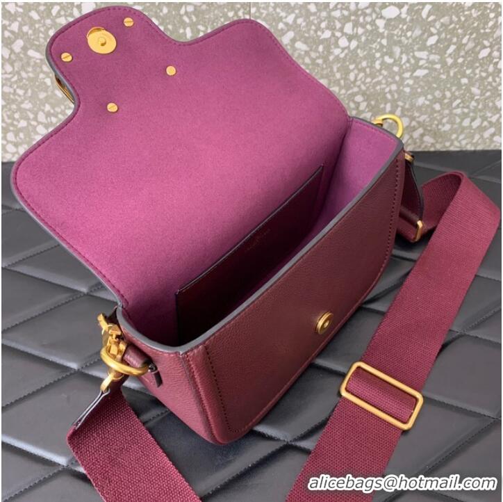 Grade Discount VALENTINO Loco calfskin leather bag B0M98 Wine