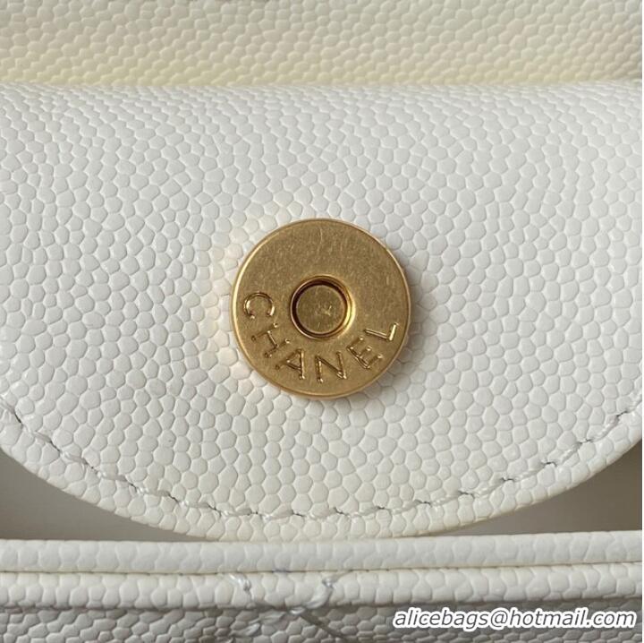 Famous Brand Chanel SMALL HOBO BAG AS4597 White