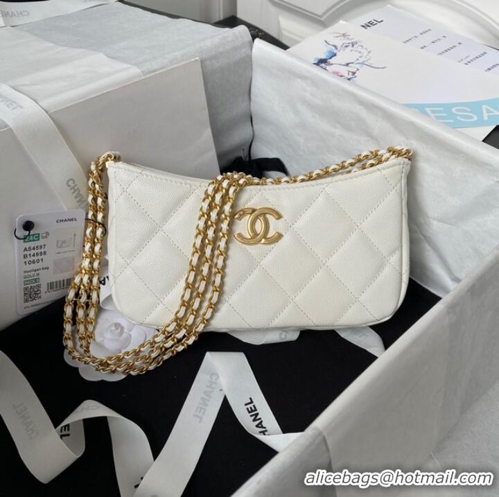 Famous Brand Chanel SMALL HOBO BAG AS4597 White