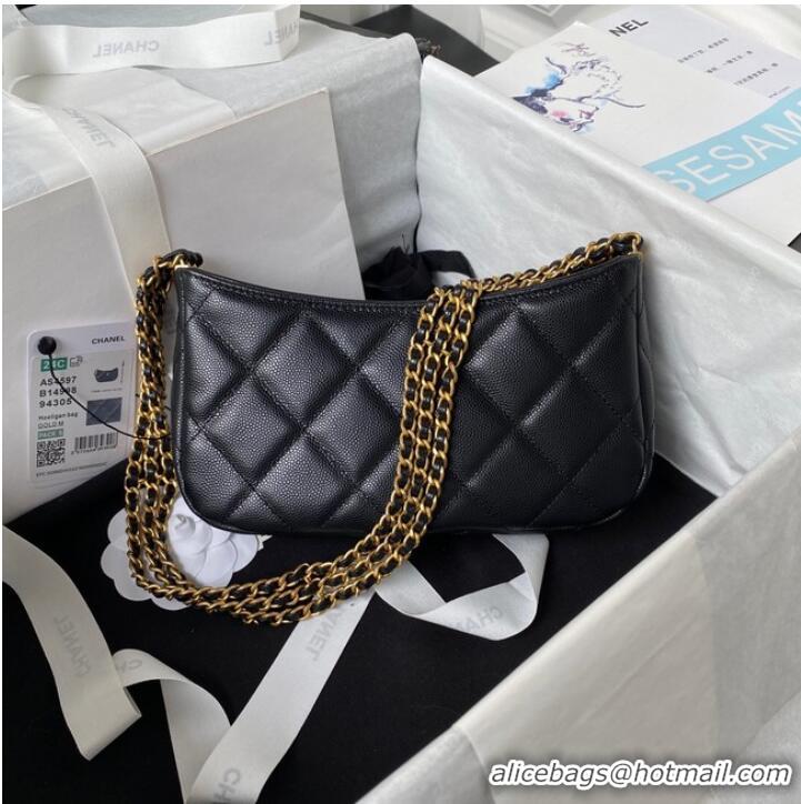 Top Quality Chanel SMALL HOBO BAG AS4597 BLACK