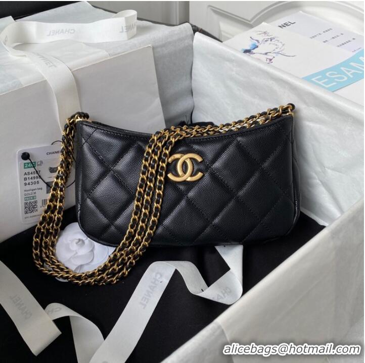 Top Quality Chanel SMALL HOBO BAG AS4597 BLACK