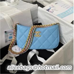 Most Popular Chanel SMALL HOBO BAG AS4597 BLUE