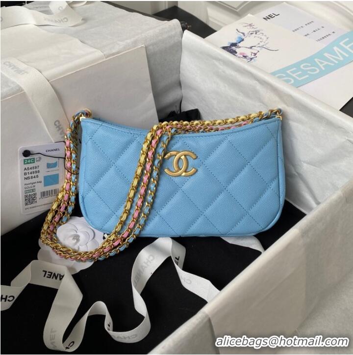 Most Popular Chanel SMALL HOBO BAG AS4597 BLUE