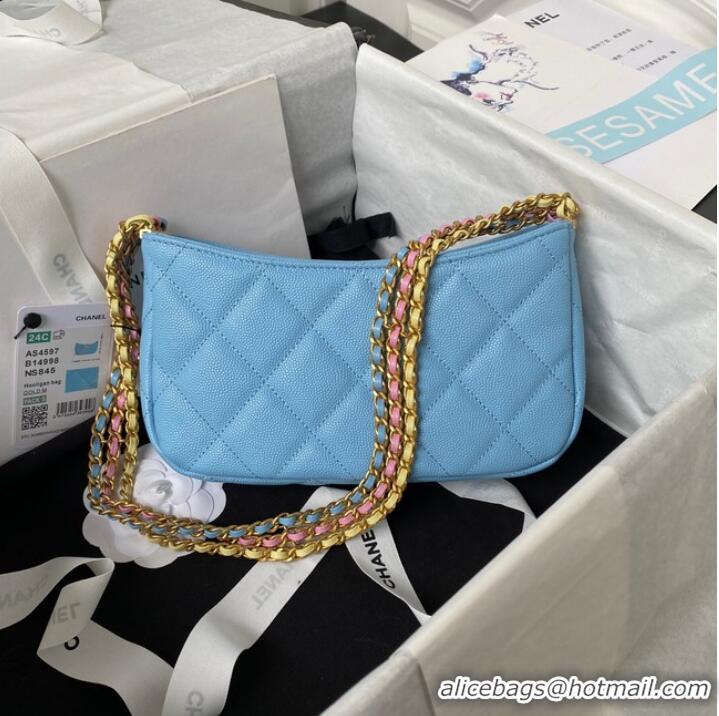 Most Popular Chanel SMALL HOBO BAG AS4597 BLUE