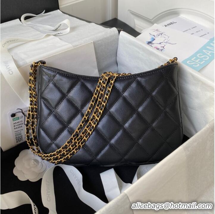 Good Product Chanel SMALL HOBO BAG AS4612 BLACK