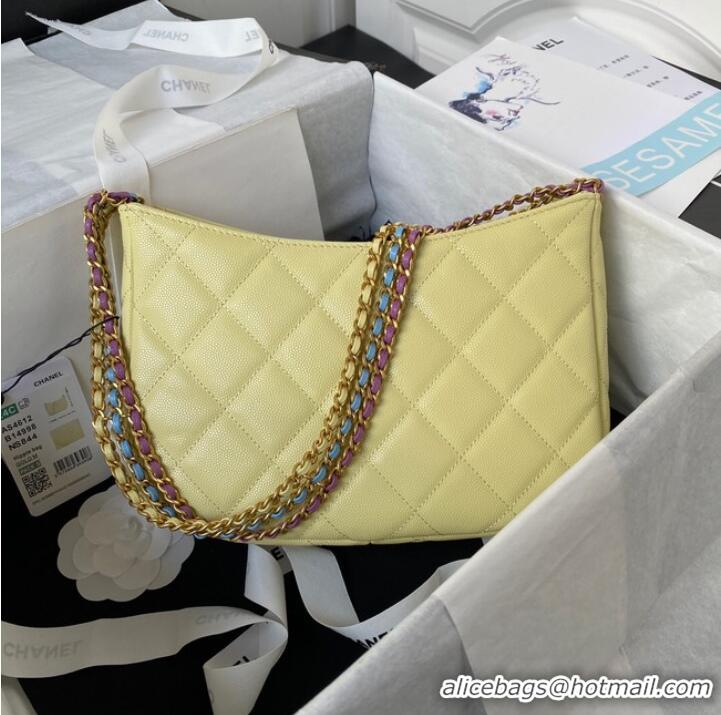 Luxurious Grade Chanel SMALL HOBO BAG AS4612 YELLOW