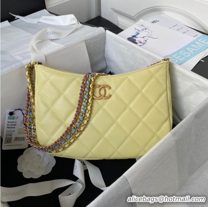 Luxurious Grade Chanel SMALL HOBO BAG AS4612 YELLOW