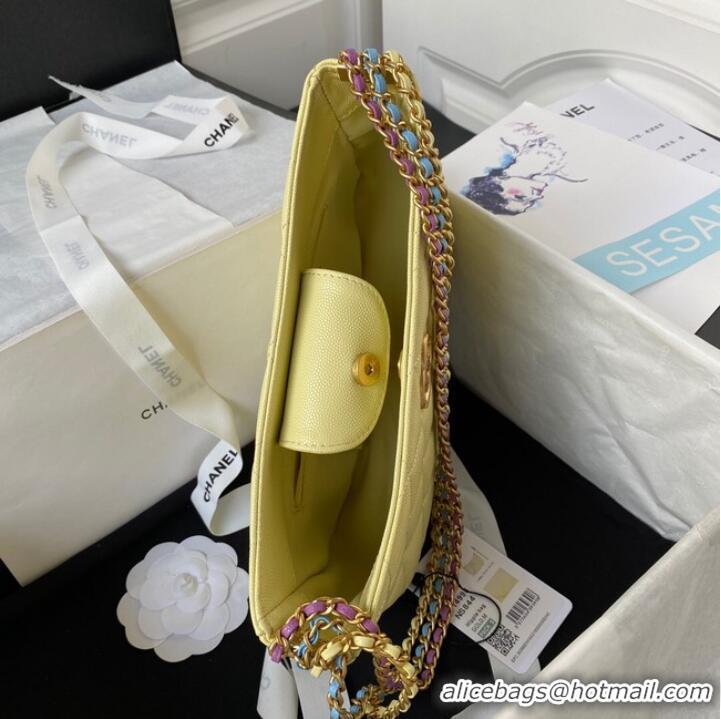 Luxurious Grade Chanel SMALL HOBO BAG AS4612 YELLOW