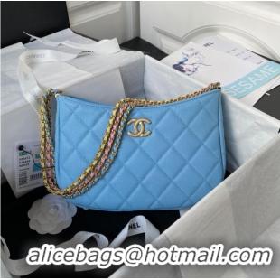 Low Cost Chanel SMALL HOBO BAG AS4612 BLUE