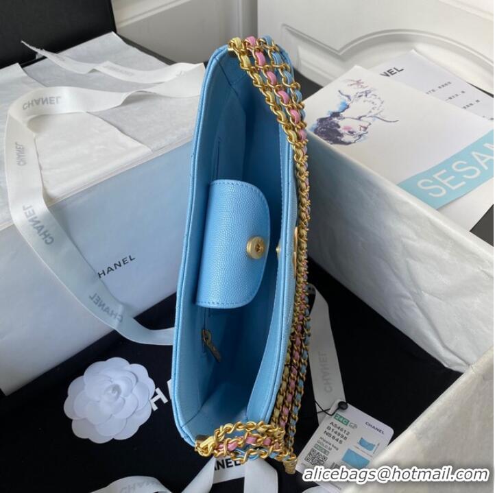 Low Cost Chanel SMALL HOBO BAG AS4612 BLUE