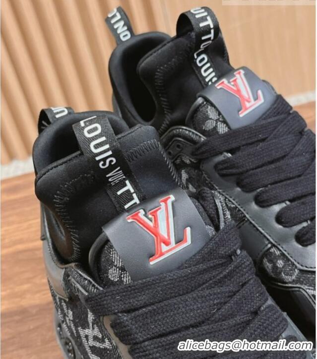 Good Product Louis Vuitton Men's Run Away Denim Sneakers Black 1104022