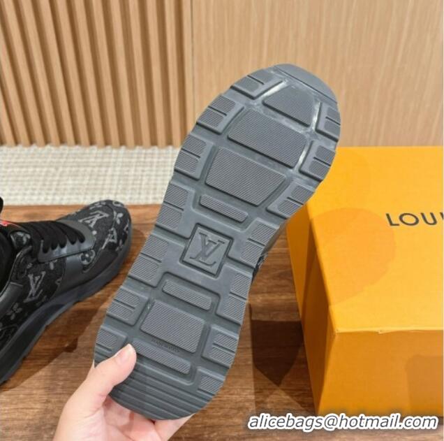 Good Product Louis Vuitton Men's Run Away Denim Sneakers Black 1104022