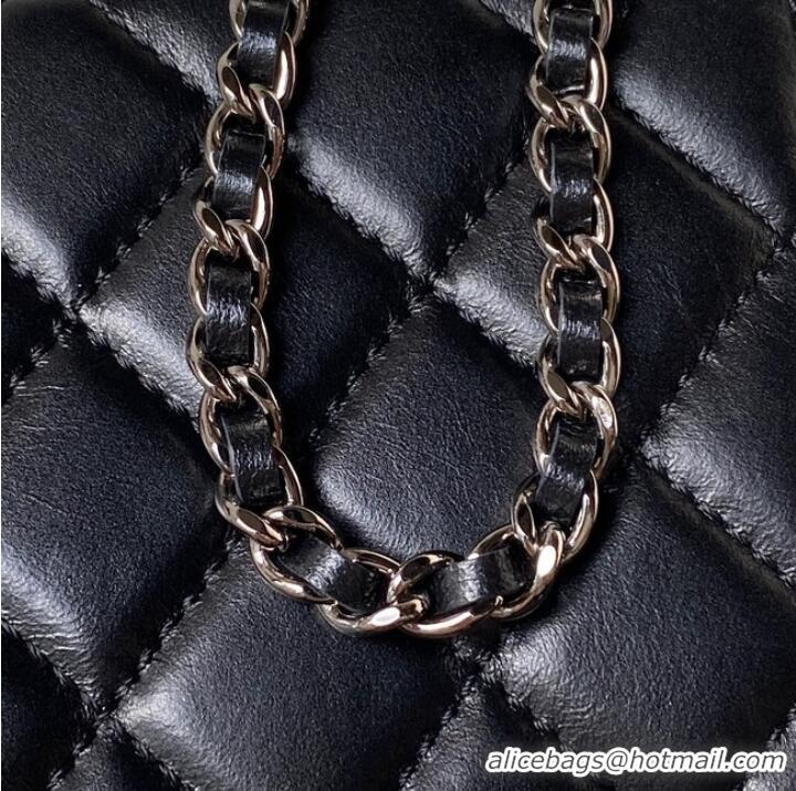 Inexpensive Chanel CLUTCH WITH CHAIN AP3593 Black