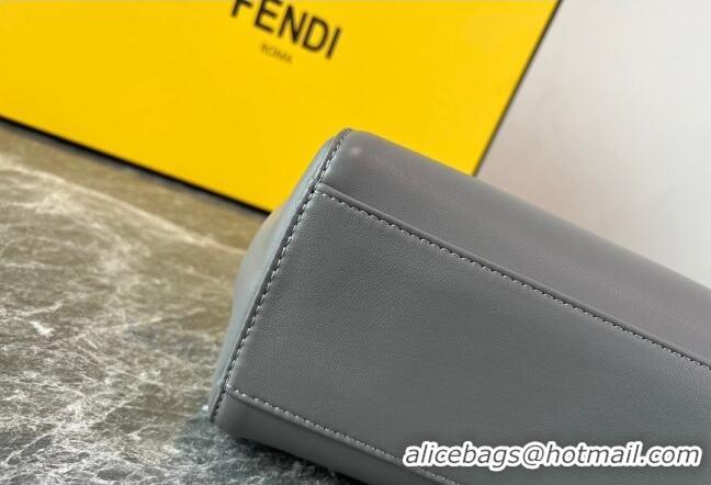 Top Quality Fendi Peekaboo Mini Bag in Lambskin Leather FE244 Grey 2023