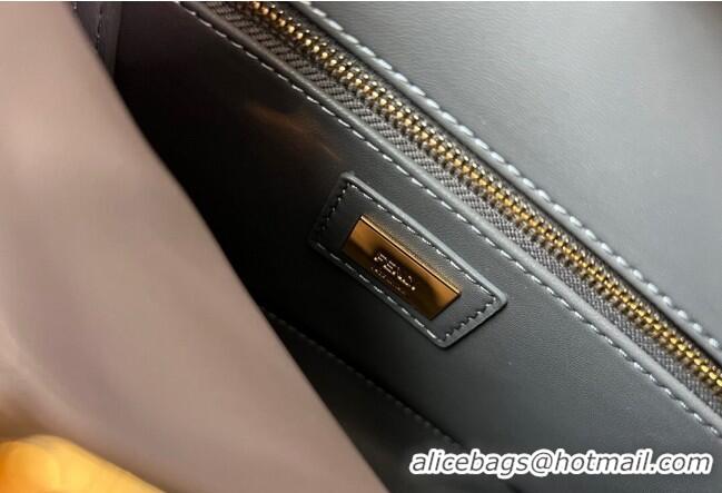 Top Quality Fendi Peekaboo Mini Bag in Lambskin Leather FE244 Grey 2023