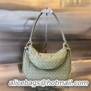 Promotional Bottega Veneta Medium Gemelli Shoulder Bag in Intrecciato Leather 764281 Travertine Green 2023