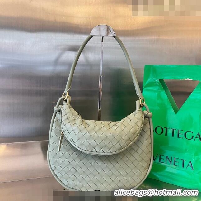 Promotional Bottega Veneta Medium Gemelli Shoulder Bag in Intrecciato Leather 764281 Travertine Green 2023