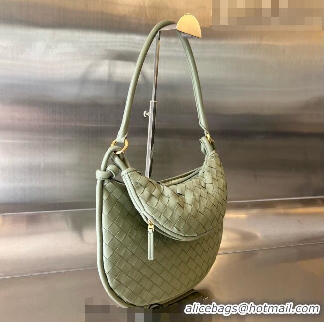 Promotional Bottega Veneta Medium Gemelli Shoulder Bag in Intrecciato Leather 764281 Travertine Green 2023