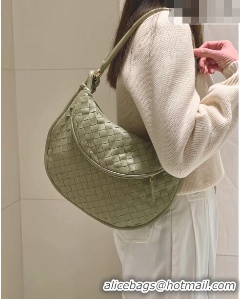 Promotional Bottega Veneta Medium Gemelli Shoulder Bag in Intrecciato Leather 764281 Travertine Green 2023