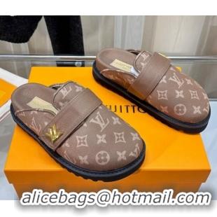 Purchase Louis Vuitton LV Cosy Flat Comfort Clog Mules in Monogram Wool Beige 106070