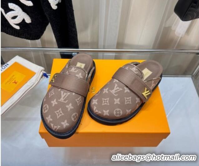 Purchase Louis Vuitton LV Cosy Flat Comfort Clog Mules in Monogram Wool Beige 106070