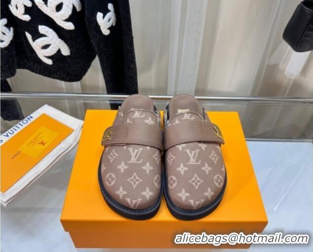 Purchase Louis Vuitton LV Cosy Flat Comfort Clog Mules in Monogram Wool Beige 106070