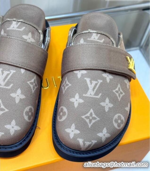 Purchase Louis Vuitton LV Cosy Flat Comfort Clog Mules in Monogram Wool Beige 106070