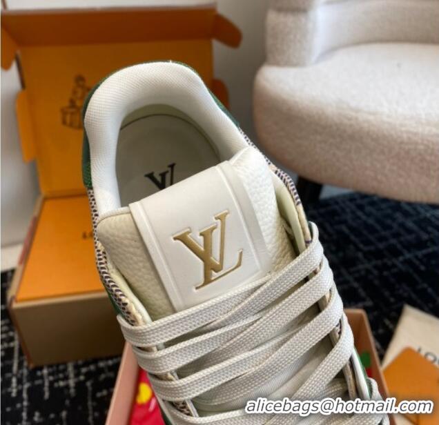 Best Price Louis Vuitton LV Trainer Sneakers in Damier Canvas Green 106072