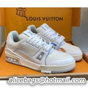 Luxury Louis Vuitton LV Trainer Sneakers in Calf Leather White 106076