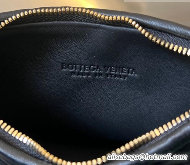 Well Crafted Bottega Veneta Small Gemelli Shoulder Bag in Intrecciato Leather 776764 Black 2023