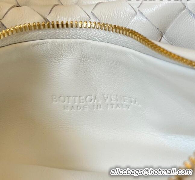 Big Discount Bottega Veneta Small Gemelli Shoulder Bag in Intrecciato Leather 776764 White 2023