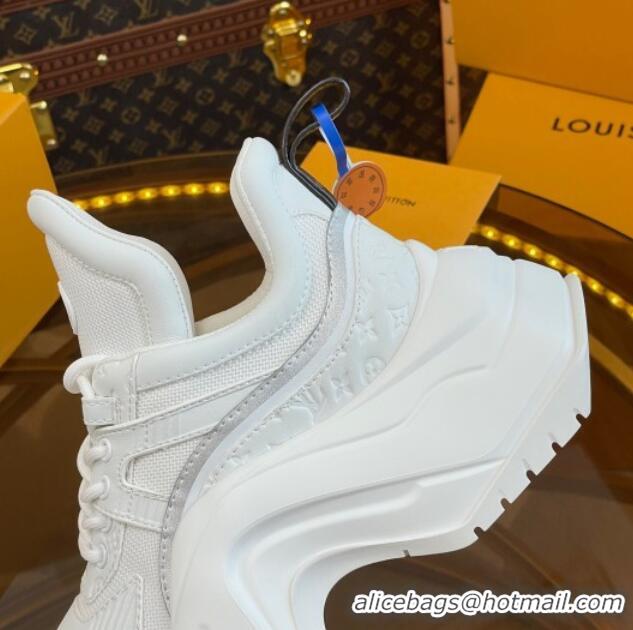 Low Cost Louis Vuitton LV Archlight 2.0 Platform Sneakers in Calf Leather and Mesh White 121001