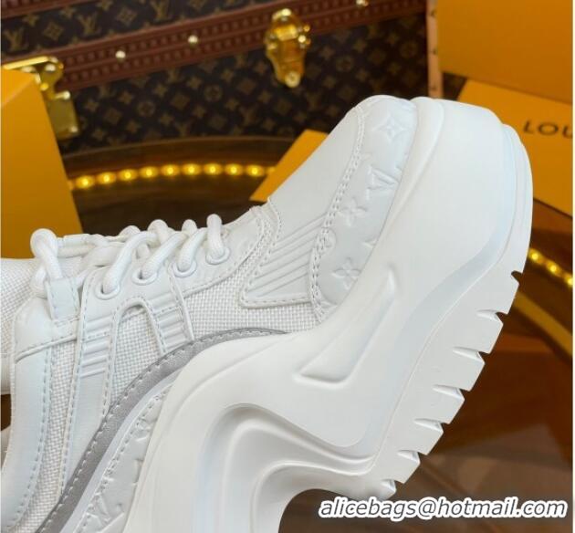 Low Cost Louis Vuitton LV Archlight 2.0 Platform Sneakers in Calf Leather and Mesh White 121001