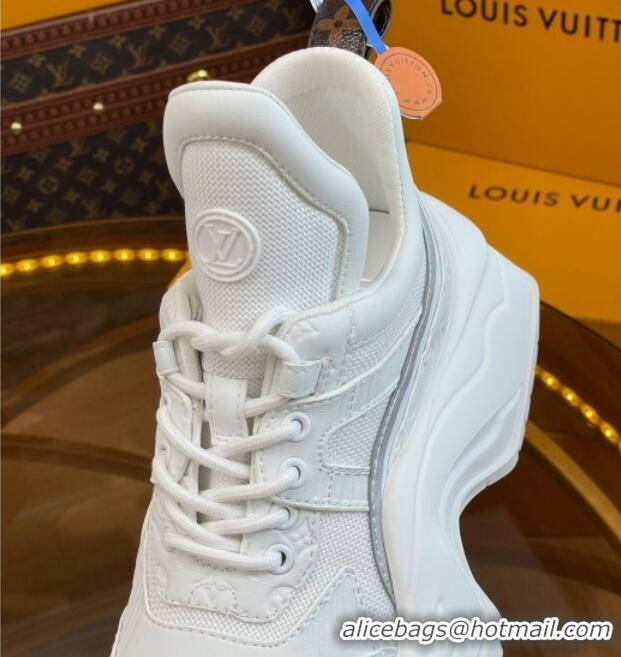 Low Cost Louis Vuitton LV Archlight 2.0 Platform Sneakers in Calf Leather and Mesh White 121001