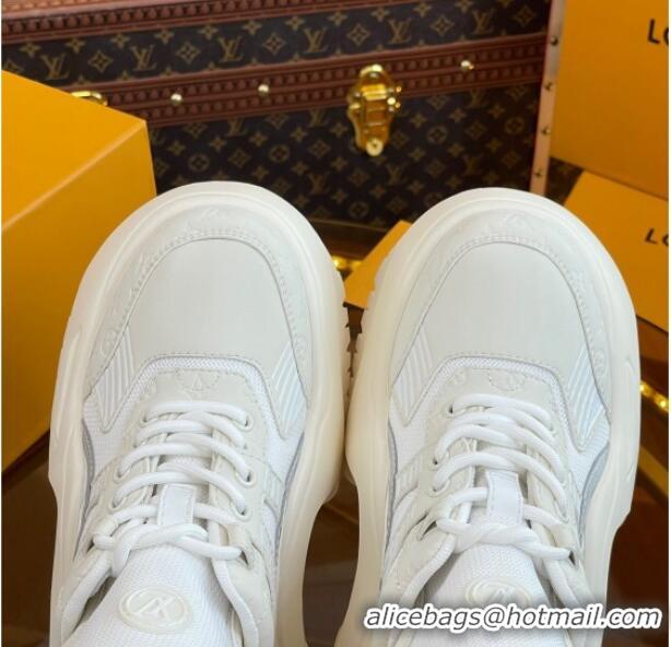 Good Quality Louis Vuitton LV Archlight 2.0 Platform Sneakers in Calf Leather and Mesh White 121003