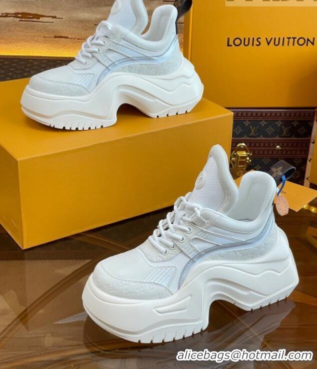 Good Quality Louis Vuitton LV Archlight 2.0 Platform Sneakers in Calf Leather and Mesh White 121003