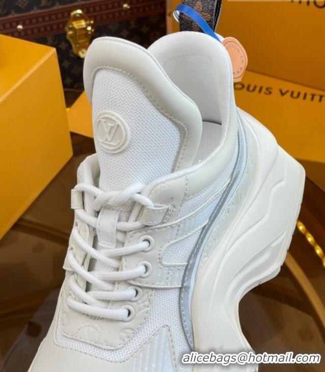 Good Quality Louis Vuitton LV Archlight 2.0 Platform Sneakers in Calf Leather and Mesh White 121003