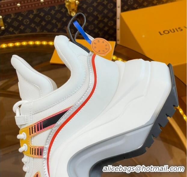 Best Price Louis Vuitton LV Archlight 2.0 Platform Sneakers in Calf Leather and Mesh White/Yellow 121005