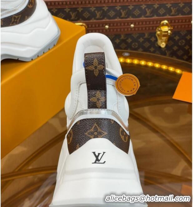 Grade Quality Louis Vuitton LV Archlight 2.0 Platform Sneakers in Calf Leather and Mesh White/Monogram 121006