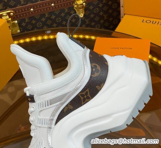 Grade Quality Louis Vuitton LV Archlight 2.0 Platform Sneakers in Calf Leather and Mesh White/Monogram 121006