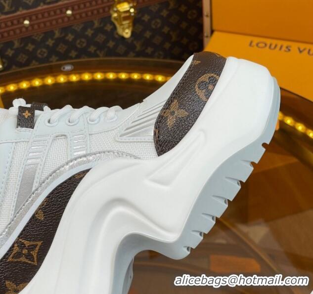 Grade Quality Louis Vuitton LV Archlight 2.0 Platform Sneakers in Calf Leather and Mesh White/Monogram 121006