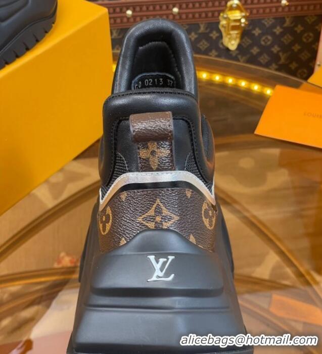 Best Product Louis Vuitton LV Archlight 2.0 Platform Sneakers in Calf Leather and Mesh Black/Monogram 121007