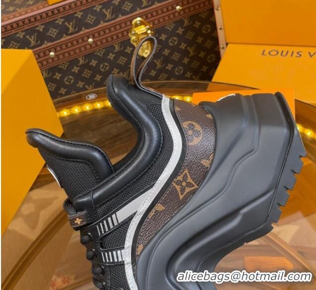 Best Product Louis Vuitton LV Archlight 2.0 Platform Sneakers in Calf Leather and Mesh Black/Monogram 121007