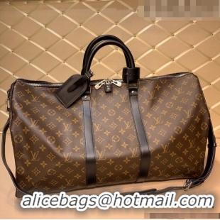 Promotional Louis Vuitton Monogram Canvas Keepall Bandouliere 50 Travel Bag M56713 Brown/Black