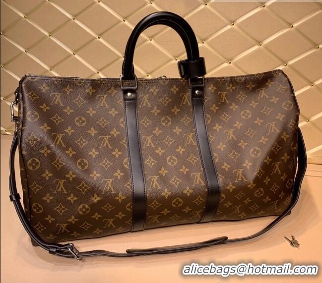 Promotional Louis Vuitton Monogram Canvas Keepall Bandouliere 50 Travel Bag M56713 Brown/Black