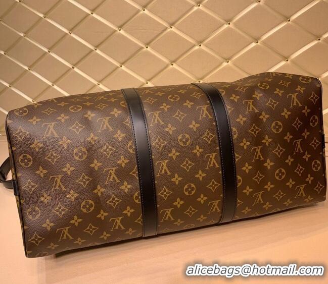 Promotional Louis Vuitton Monogram Canvas Keepall Bandouliere 50 Travel Bag M56713 Brown/Black