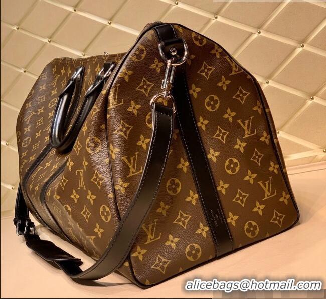 Promotional Louis Vuitton Monogram Canvas Keepall Bandouliere 50 Travel Bag M56713 Brown/Black